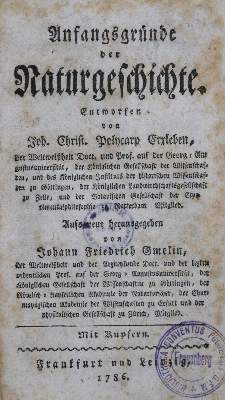 Bild Nr.1: 128-2049 Erxleben,J.C.P.: (Verschiedene Gebiete - Varia)