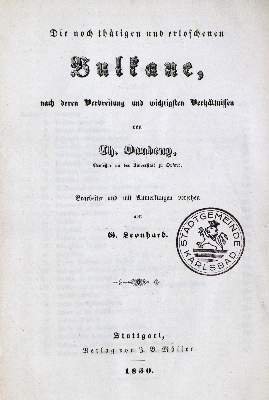 Bild Nr.1: 128-2057 Daubeny,C.: (Verschiedene Gebiete - Varia, Geologie - Mineralogie u. Paläontologie, Vulkane)