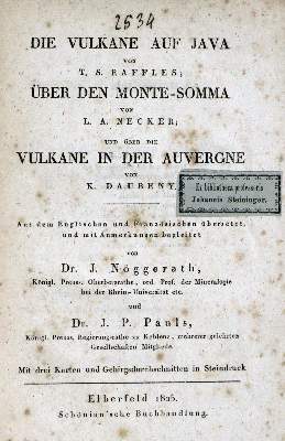 Bild Nr.1: 128-2058 Nöggerath,J. u. J.P.Pauls.: (Verschiedene Gebiete - Varia, Geologie - Mineralogie u. Paläontologie, Vulkane)