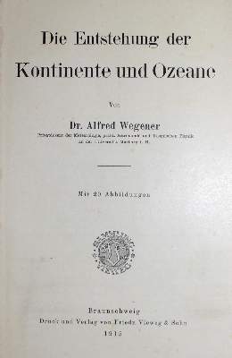 Bild Nr.1: 128-2059 Wegener, A.,: (Verschiedene Gebiete - Varia, Geologie - Mineralogie u. Paläontologie)