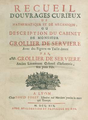 Bild Nr.1: 128-2060 Grollier de Serviere,(G.).: (Verschiedene Gebiete - Varia)
