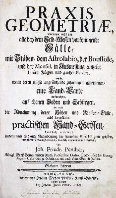 Bild Nr.1: 128-2080 Penther,J.F.: (Verschiedene Gebiete - Varia, Mathematik)