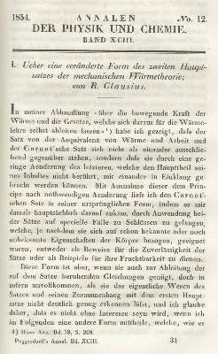 Bild Nr.1: 128-2093 Clausius,R.: (Verschiedene Gebiete - Varia, Physik)