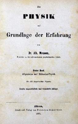 Bild Nr.1: 128-2096 Mousson,A.: (Verschiedene Gebiete - Varia, Physik)