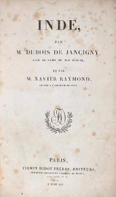 Bild Nr.1: 128-2159 Dubois de Jacigny, (A. D. B.) u. Xavier Raymond.: (Asien)