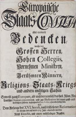Bild Nr.1: 128-2551 Lünig,J.C.: (Verschiedene Länder - Geschichte)