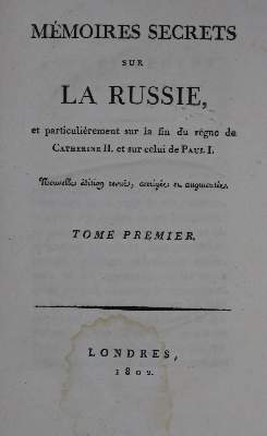 Bild Nr.1: 128-2587 (Masson de Blamont,C.F.P.).: (Verschiedene Länder - Geschichte, Russland)