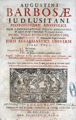 Bild Nr.1: 128-260 Barbosa,A.: (Alte Drucke, Handschriften und Theologie)