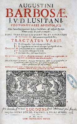 Bild Nr.1: 128-261 Barbosa,A.: (Alte Drucke, Handschriften und Theologie)