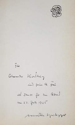 Bild Nr.1: 128-2633 Heidegger, Martin: (Autographen)