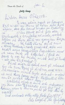 Bild Nr.1: 128-2637 Lang, Fritz (eig. Friedrich Christian Anton),: (Autographen)