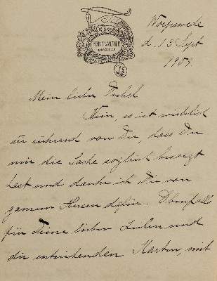 Bild Nr.1: 128-2657 Vogeler, Heinrich,: (Autographen)