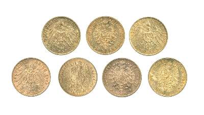 Bild Nr.1: 128-2835 20 Mark Gold.: (Münzen und Medaillen, Goldmünzen)