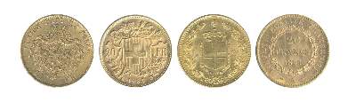 Bild Nr.1: 128-2836 4 Goldmünzen: (Münzen und Medaillen, Goldmünzen)