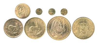 Bild Nr.1: 128-2837 5 Goldmünzen u.: (Münzen und Medaillen, Goldmünzen)