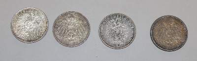 Bild Nr.26: 128-2851 10 Silbermünzen: (Münzen und Medaillen, Silber, Kaiserreich)