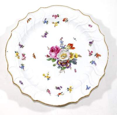 Bild Nr.1: 128-2881 Prunkteller Meissen.: (Porzellan u. Keramik, Meissen)