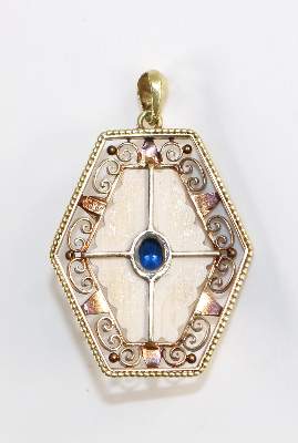 Bild Nr.2: 128-2899 Jugendstilanhänger 585 GG.: (Schmuck, Anhänger)