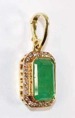 Bild Nr.2: 128-2904 Smaragd-Anhänger.: (Schmuck, Anhänger)