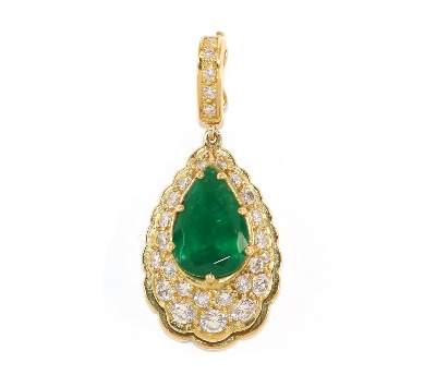 Bild Nr.1: 128-2905 Smaragd-Anhänger: (Schmuck, Anhänger)