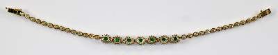 Bild Nr.2: 128-2921 Smaragd-, Brillantarmband.: (Schmuck, Armbänder)
