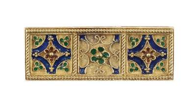 Bild Nr.1: 128-2936 Brosche 18kt GG.: (Schmuck, Broschen)