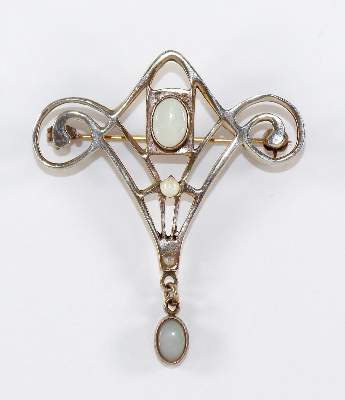 Bild Nr.1: 128-2937 Brosche im Jugendstil: (Schmuck, Broschen)