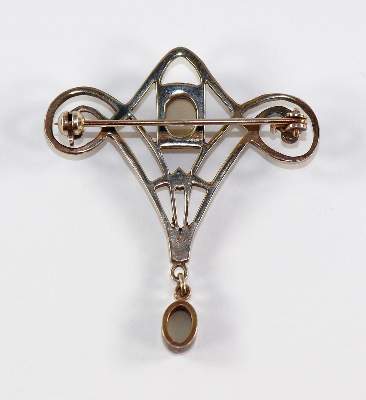 Bild Nr.2: 128-2937 Brosche im Jugendstil: (Schmuck, Broschen)