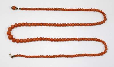 Bild Nr.1: 128-2953 Antikes Korallencollier.: (Schmuck, Colliers)