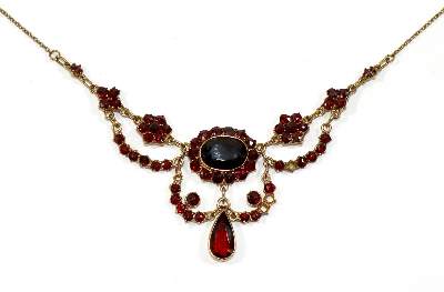 Bild Nr.1: 128-2960 Granatcollier.: (Schmuck, Colliers)