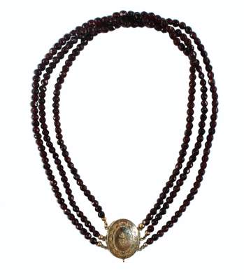 Bild Nr.1: 128-2961 Granatcollier 3-strangig: (Schmuck, Colliers)