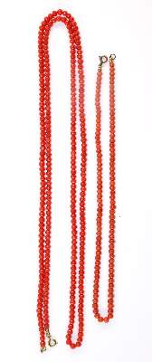 Bild Nr.2: 128-2964 Korallencolliers.: (Schmuck, Colliers)