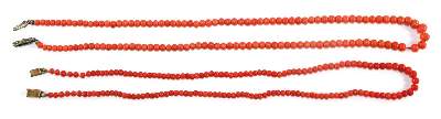 Bild Nr.1: 128-2968 Paar Corallencolliers: (Schmuck, Colliers)