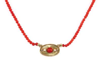 Bild Nr.1: 128-2971 Prächtiges Korallencollier: (Schmuck, Colliers)