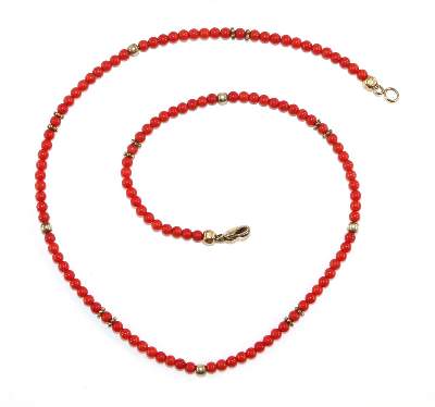 Bild Nr.1: 128-2979 Zartes Korallencollier: (Schmuck, Colliers)