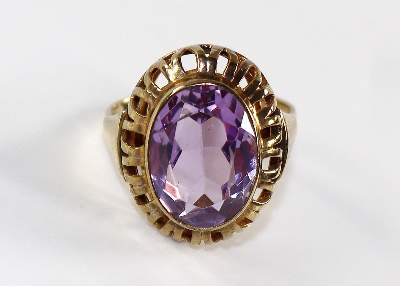 Bild Nr.1: 128-3019 Art Déco 8 kt GG: (Schmuck, Ringe)