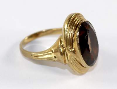 Bild Nr.2: 128-3020 Art Déco Rauchquarzring: (Schmuck, Ringe)