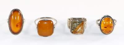 Bild Nr.2: 128-3024 Bernsteinringe.: (Schmuck, Ringe)