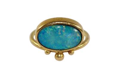 Bild Nr.1: 128-3033 Opalring 18k GG.: (Schmuck, Ringe)