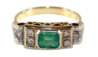 Bild Nr.1: 128-3039 Ring Art Déco: (Schmuck, Ringe)