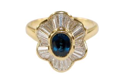 Bild Nr.1: 128-3046 Saphir-Ring.: (Schmuck, Ringe)