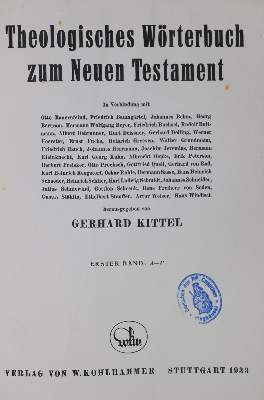 Bild Nr.1: 128-308 Kittel,G. (Hrsg.).: (Bibeln)