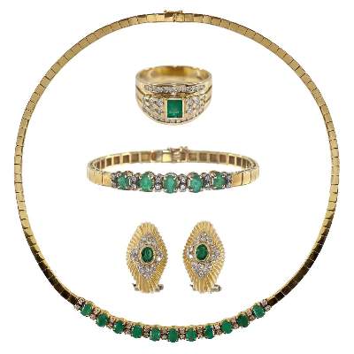 Bild Nr.1: 128-3082 Smaragdset 750 GG: (Schmuck)