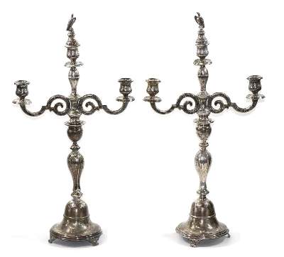 Bild Nr.1: 128-3106 Prunkgirandolen.: (Silber)