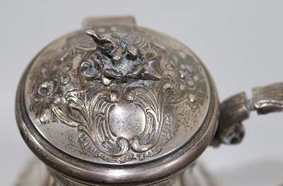 Bild Nr.4: 128-3107 Prunkvolle Kaffeekanne: (Silber)