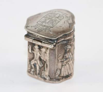 Bild Nr.4: 128-3122 Silberdose Wappendose: (Silber)