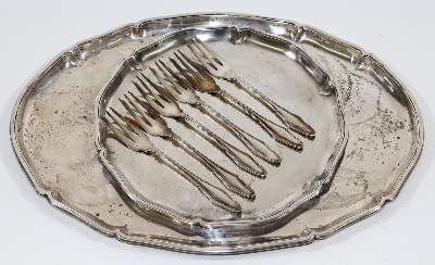 Bild Nr.1: 128-3129 Silber u. Versilbertes.: (Silber)