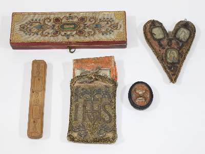 Bild Nr.1: 128-3190 Konvolut Devotionalien.: (Volkskunst, Religiöse Volkskunst)
