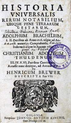 Bild Nr.2: 128-324 Brachelius,A., C.A.Thülden u. H.Brewer.: (Alte Drucke, Handschriften und Theologie)