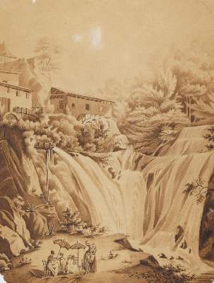 Bild Nr.1: 128-3273 Biedermeier Tuschzeichnung.: (Varia)